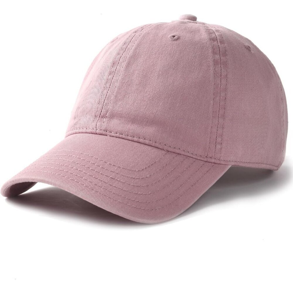 Women's Pink Vintage Washed Unstructured Baseball Cotton Adjustable Cap